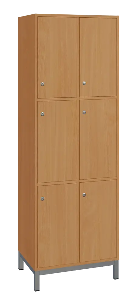 SBS-3322 šatní skříň 6-boxová, 1800x600x400 mm, kovové nohy, buk royal